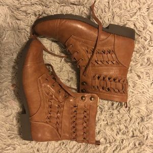 Brown cow girl boots